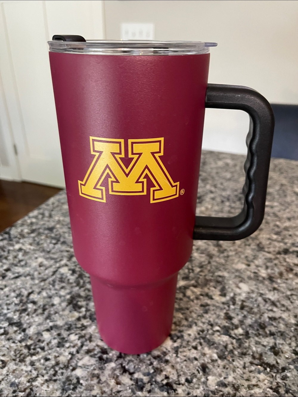 Maroon Travel Mug with Handle